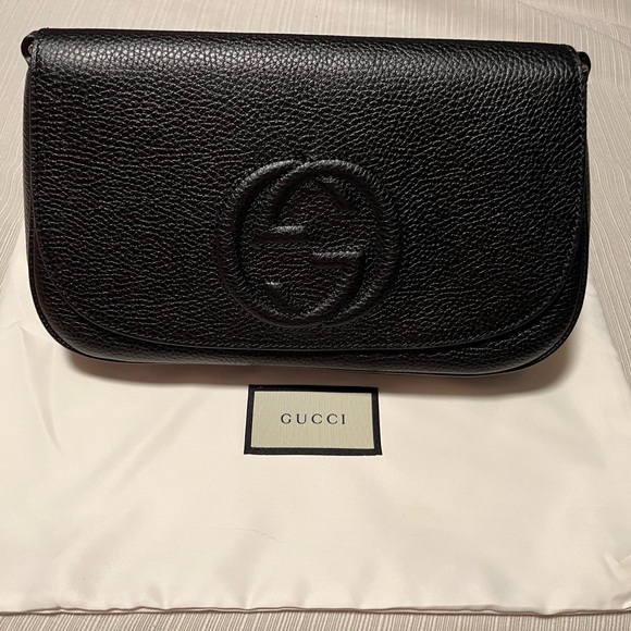 Gucci Soho, Pebbled Leather, Medium, crossbody bag! new! - Picture 3 of 17